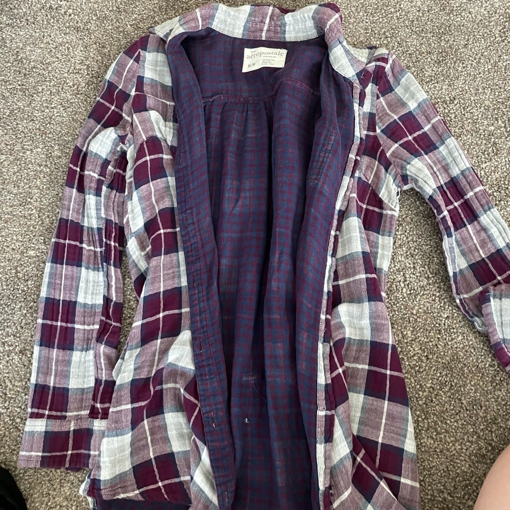 Long Aeropostale plaid top